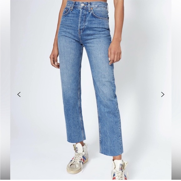 Re/Done 70s High Rise Stove Pipe Jeans 25 - Picture 1 of 11